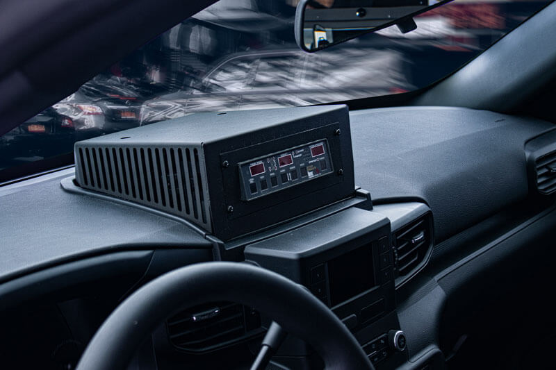 Jotto Desk 425-6511 Ford PI Utility (2020+) Police Equipment 3" Dash Mount Contour Console