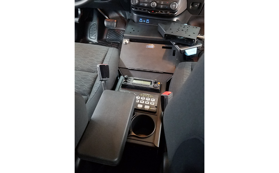 Gamber Johnson 7170-0885-02 2021+ Dodge Durango Standard Console Box Kit with Printer Mount, Magnetic Phone Holder, Cup Holder and Vertical Mount