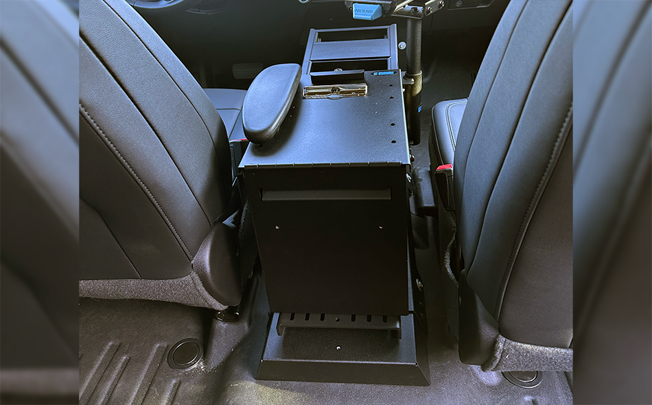 Gamber Johnson 7160-1905 2024+ Chevy Silverado EV Leg Kit with Top Plate & Metal Trim Wiring Cover