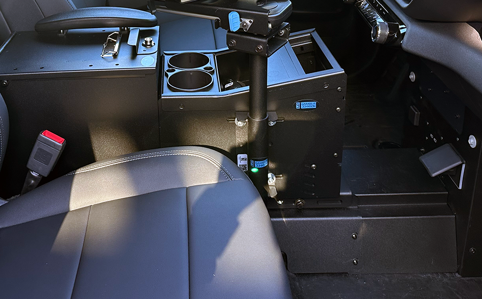 Gamber Johnson 7160-1905 2024+ Chevy Silverado EV Leg Kit with Top Plate & Metal Trim Wiring Cover