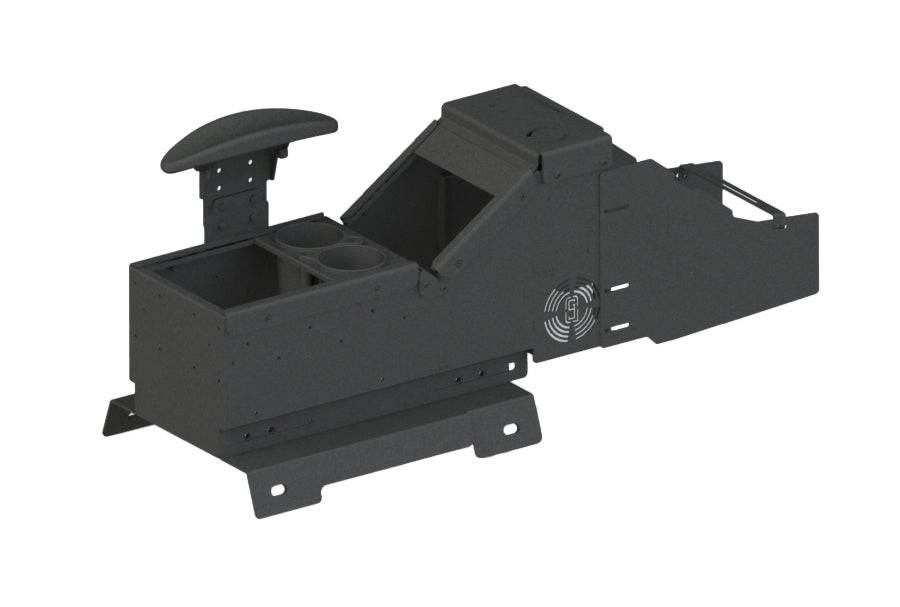Gamber Johnson 7170-0237-09 Chevrolet/GMC Truck and Full-Size SUV Console with Cup Holder, Armrest, USB/AUX Input Panel, and Side Wings Kit