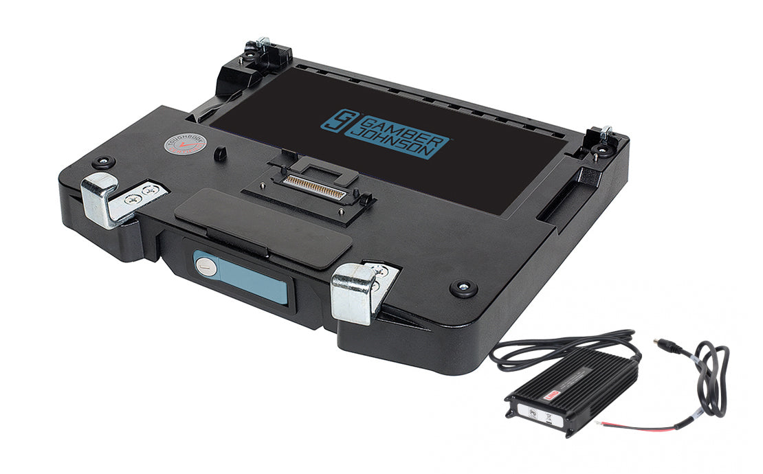 Gamber Johnson 7170-0971-00 Panasonic Toughbook® 54/55 Docking Station With Lind 120W Auto Bare Wire Leads Power Supply; Lite Port; No Rf
