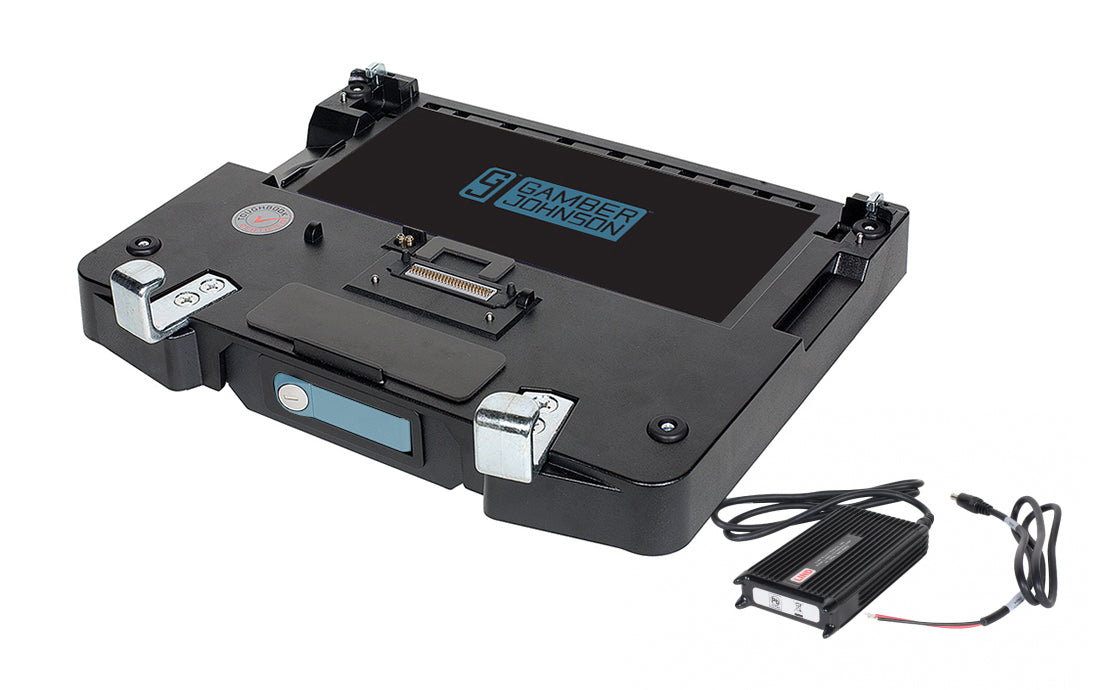 Gamber Johnson 7170-0971-02 Panasonic Toughbook® 54/55 Docking Station With Lind 120W Auto Bare Wire Leads Power Supply; Lite Port; Dual Rf