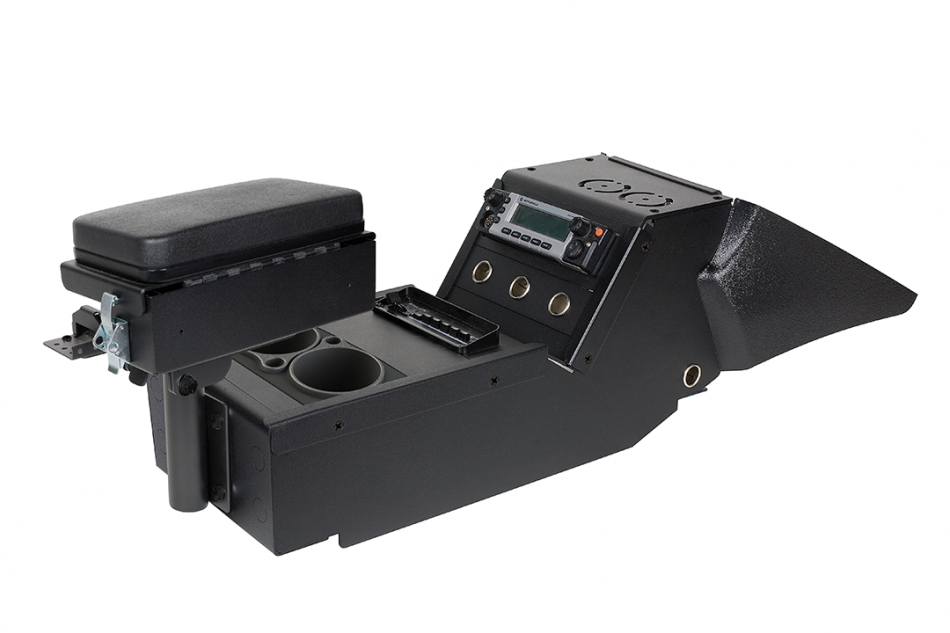Gamber Johnson 7170-0564-02 2011-2020 Dodge Charger Police Package 10.5" Console Box, Cup Holder and Printer Armrest Kit