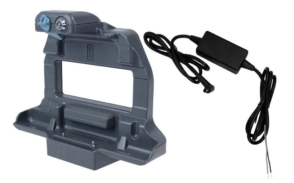 Gamber Johnson 7170-0686-02 Getac Zx70 Powered Charging Cradle With 12V Auto Adapter, Bare Wire End