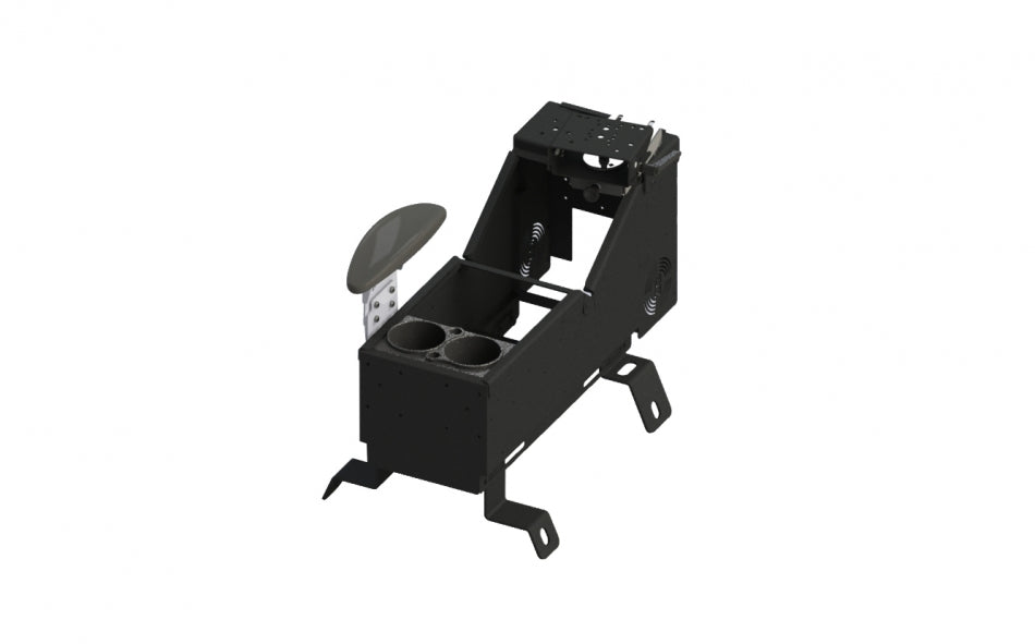 Gamber Johnson 7170-0784-06 2019+ Chevy Silverado/GMC Sierra 1500 Console with Internal Cup Holder, Side Armrest, and 6" Locking Slide Arm Kit