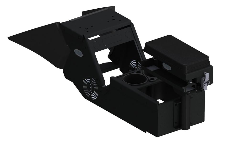 Gamber Johnson 7170-0886-02 2021+ Dodge Charger Console Box (Short 10.5") Kit with Cup Holder and Printer Armrest