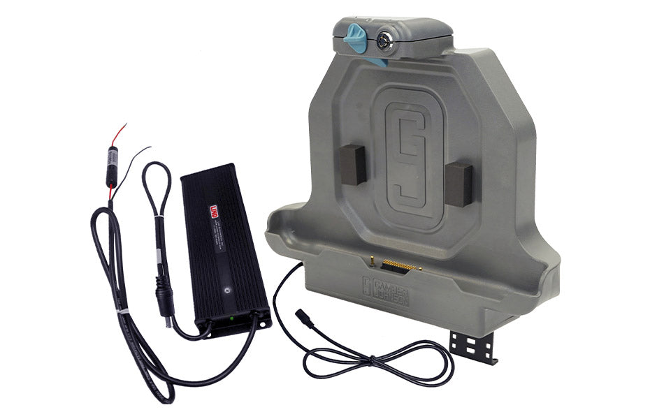 Gamber Johnson 7170-0890-20 Zebra Et51/56 8? Slim Dual Usb Docking Station W/Mp205 And External Lind 20-60Vdc Isolated Power Adapter