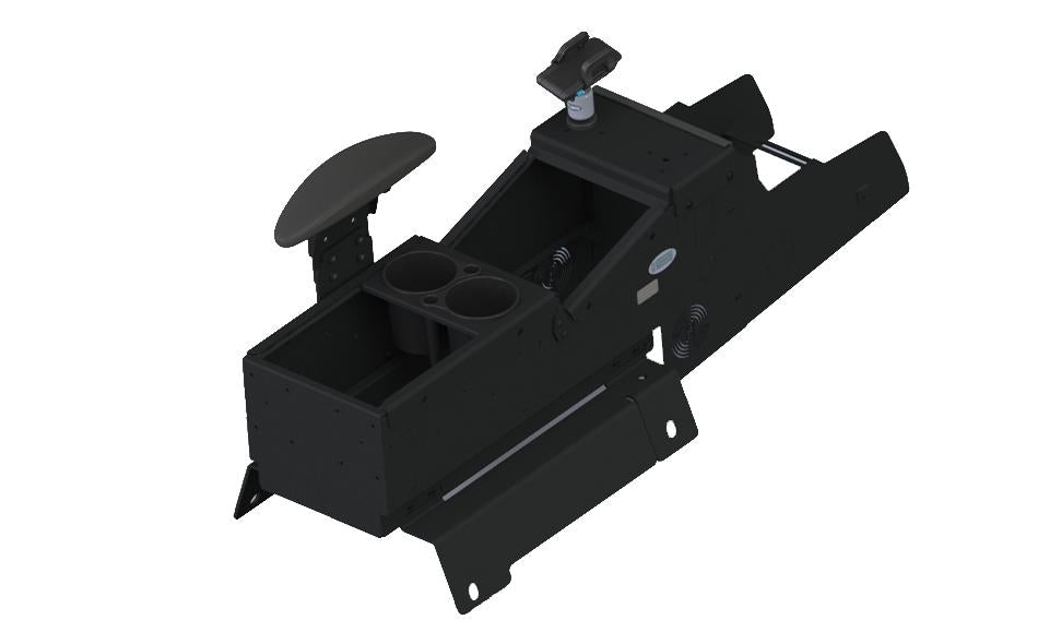 Gamber Johnson 7170-0893-01 2021+ Chevy Tahoe Standard Width Console Box Kit with Magnetic Phone Holder, Side Armrest, and Cup Holder
