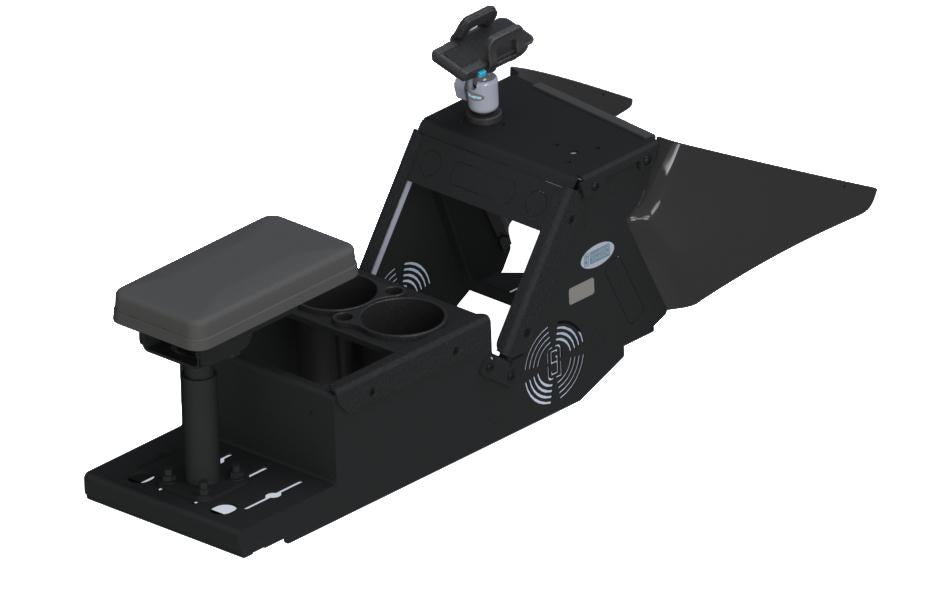 Gamber Johnson 7170-0927-01 2021+ Dodge Charger Console (Short 8.5") Kit with Magnetic Phone Holder, Cup Holder, and Break-Away Rear Armrest