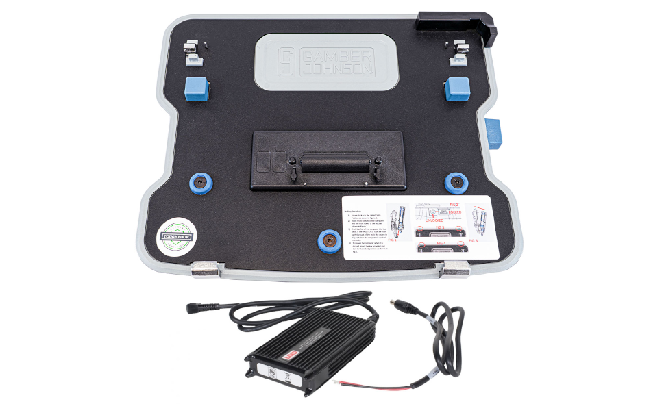Gamber Johnson 7170-0944-00 Panasonic Toughbook® 40 Docking Station With Lind 120W Auto Bare Wire Leads Power Adapter, Lite Port, No Rf