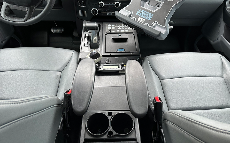 Gamber Johnson 7170-1046-00 2022+ Ford F-150 Lightning Wide-to-Narrow Console Box with Cup Holder