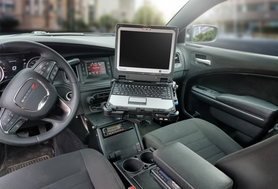 Gamber Johnson 7170-0137-02 2011-2020 Dodge Charger Police Package Console Box, Cup Holder and Printer Armrest Kit