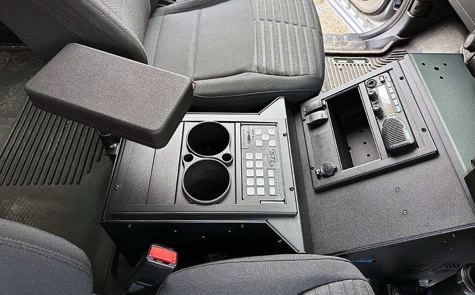 Gamber Johnson 7160-1892-01 2021+ Ford F-150 Wide-To-Narrow Console Box with Printer Mount