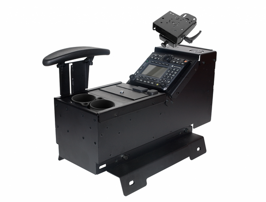 Gamber Johnson 7170-0237-06 Chevrolet/GMC Truck and Full-Size SUV Console with Cup Holder, Armrest, and 6" Locking Slide Arm Kit
