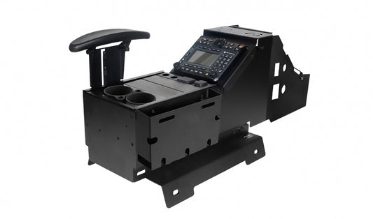 Gamber Johnson 7170-0237-08 Chevrolet/GMC Truck and Full-Size SUV Console with Cup Holder, Armrest, USB/AUX Input Panel, Pocket, and Side Wings Kit
