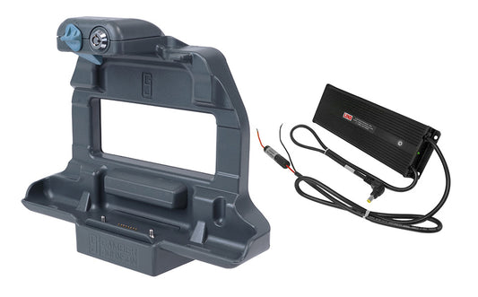 Gamber Johnson 7170-0686-11 Getac Zx70 Powered Charging Cradle With 12-32V Material Handling Isolated Power Adapter