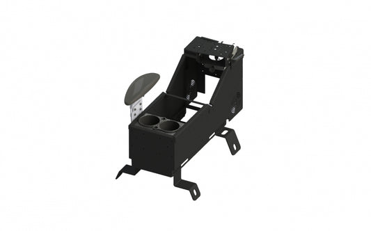 Gamber Johnson 7170-0784-06 2019+ Chevy Silverado/GMC Sierra 1500 Console with Internal Cup Holder, Side Armrest, and 6" Locking Slide Arm Kit