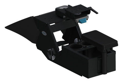 Gamber Johnson 7170-0886-05 2021+ Dodge Charger Console Box (Short 10.5") Kit with Cup Holder, Rear Armrest, and Mongoose® XLE 9" Motion Attachment