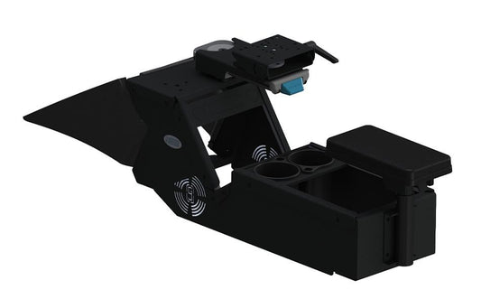 Gamber Johnson 7170-0887-05 2021+ Dodge Charger Console Box Kit with Cup Holder, Rear Armrest, and Mongoose® XLE 9" Motion Attachment