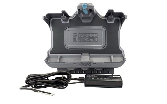 Gamber Johnson 7170-0901-10 Getac F110 G6 Vehicle Cradle (No Electronics) With Getac 120W Auto Power Adapter With Bare Wire Lead (No Rf)