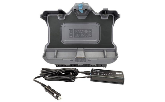Gamber Johnson 7170-0902-00 Getac F110 G6 Vehicle Docking Station With Getac 120W Auto Power Adapter With Cigarette Lighter Connector (No Rf)