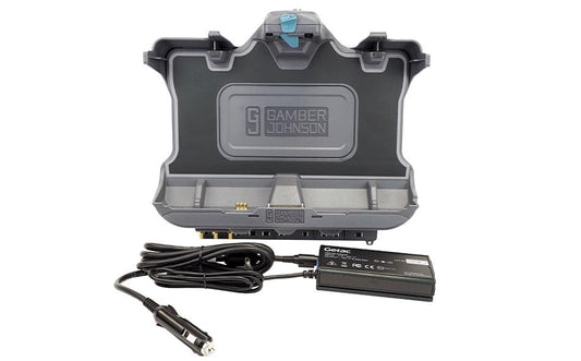Gamber Johnson 7170-0902-03 Getac F110 G6 Vehicle Docking Station With Getac 120W Auto Power Adapter With Cigarette Lighter Connector (Tri Rf)