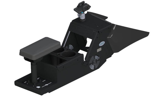 Gamber Johnson 7170-0927-01 2021+ Dodge Charger Console (Short 8.5") Kit with Magnetic Phone Holder, Cup Holder, and Break-Away Rear Armrest