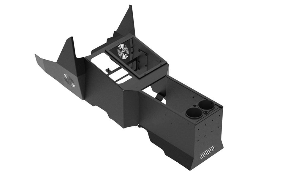 Gamber Johnson 7170-1046-00 2022+ Ford F-150 Lightning Wide-to-Narrow Console Box with Cup Holder