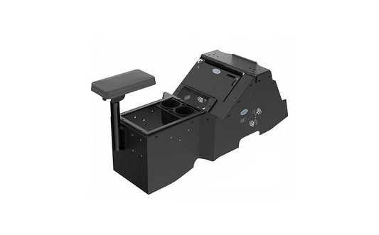 Gamber Johnson 7170-1078-01 2021+ Ford F-150 Wide-To-Narrow Console Box with Printer Mount, Cup Holder & Tall Armrest