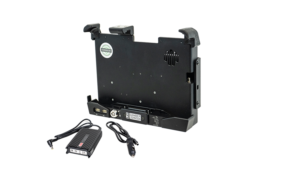 Gamber Johnson 7300-0642 Panasonic Toughbook® G2 Trimline Tablet Docking Station, Full Port Replication, No Rf With Lind Auto Power Adapter