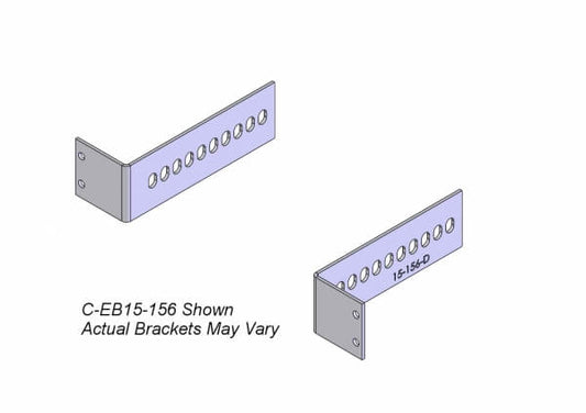 Havis C-EB15-200 2-Piece Equipment Mounting Bracket, 1.5″ Mounting Space, 2″ Bend