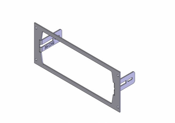 Havis C-EB35-CH2-1P 1-Piece Equipment Mounting Bracket, 3.5″ Mounting Space, Fits Harris/L3Harris CH25 Remote Control Head