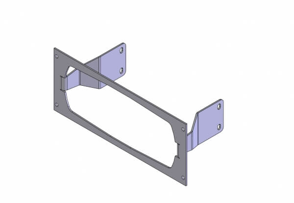 Havis C-EB35-T91S-1P 1-Piece Equipment Mounting Bracket, 3.5″ Mounting Space, Fits Tait TM9155