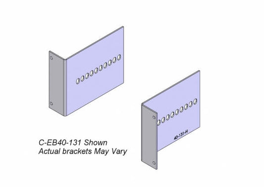 Havis C-EB40-250 2-Piece Equipment Mounting Bracket, 4″ Mounting Space, 2.5″ Bend