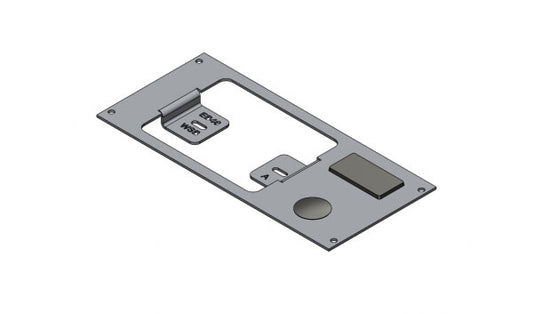 Havis C-EB40-WSB-1P 1-Piece Equipment Mounting Bracket, 4″ Mounting Space, Fits Whelen Arges Remote Spotlight Control Head