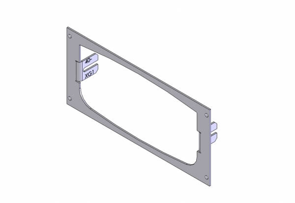 Havis C-EB40-XG1-1P 1-Piece Equipment Mounting Bracket, 4.0″ Mounting Space, Fits Harris Unity XG-100M Radio