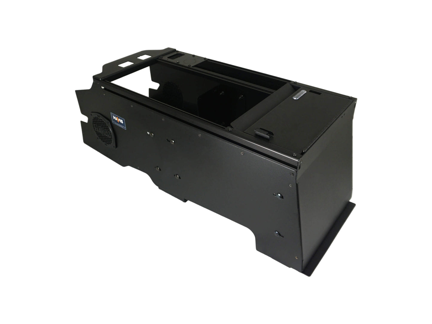 Havis C-VSW-1700-F150-PM-3 Vehicle-Specific 17″ Wide Flat Console With Internal Pocket 6 & 7 Printer Mount For 2021-2024 Ford F-150 Police Responder (SSV), 2023-2024 Ford F-250, 350, 450 XL & XLT Super Duty Pickup, F-450 & 550 Chassis & F-600 Chassis