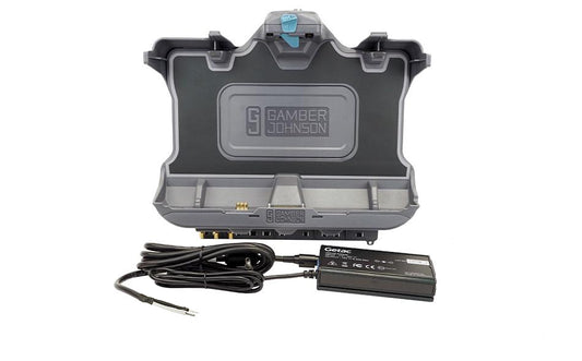 Gamber Johnson 7170-0902-13 Getac F110 G6 Vehicle Docking Station With Getac 120W Auto Power Adapter With Bare Wire Lead (Tri Rf)