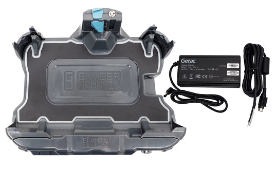 Gamber Johnson 7170-0962-00 Getac Zx10 Vehicle Docking Station With Getac 120W Auto Power Adapter With Bare Wire Lead (No Rf)