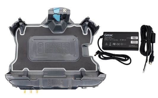Gamber Johnson 7170-0962-03 Getac Zx10 Vehicle Docking Station With Getac 120W Auto Power Adapter With Bare Wire Lead (Tri Rf)