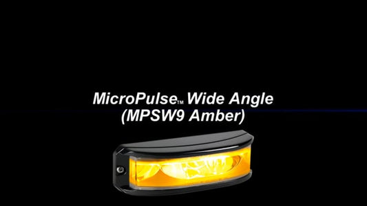 Federal Signal MPSW9-RBW-SMK MicroPulse Wide Angle Tri-color, (18) LEDs, Red/Blue/White, Smoke lens