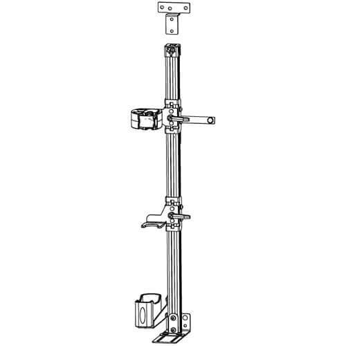 Jotto Desk 475-2015 Gun Rack - Single Weapon, Partition Mounted, Vertical (GR9-ZRT-AR-BLM-V)